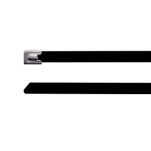 SELF-LOCKING STAINLESS STEEL CABLE-TIES WITH POLYESTER COATING