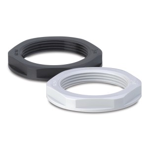 METRIC THREAD · ACCESSORIES: HEXAGONAL LOCKNUTS WITH FLANGE