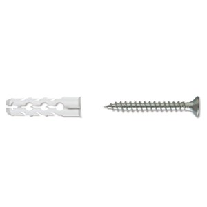 UNIVERSAL WALL PLUGS · SUPER-V EVO · WITH FLAT COUNTERSUNK HEAD PZ SCREW