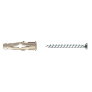 UNIVERSAL WALL PLUGS · TNU · WITH FLAT COUNTERSUNK HEAD PZ SCREW